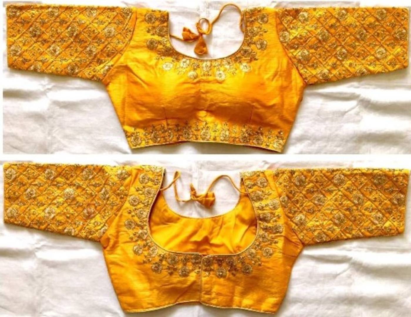 Stylish Malbari Phantom Silk Thread Coding Sequence And Zari Work Blouse For Women